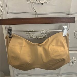 MELENECA beige coat veritable strapless bra, underwire 38G